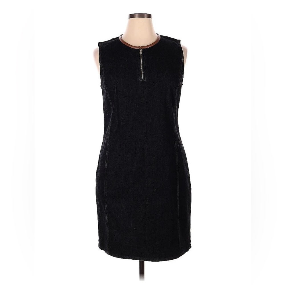 NWT Lauren Ralph Lauren dark denim shift dress size 14 career work office